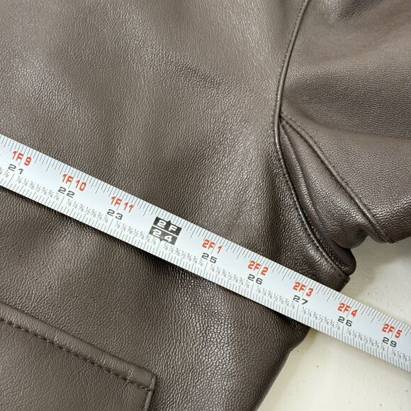 Vtg Sporty’s Pilot Shop A-2 Flight Goat Leather Military Bomber Jacket XL Long - Picture 8 of 16